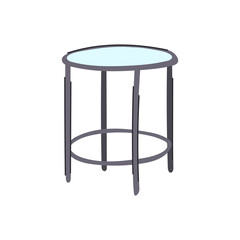 contemporary glass table cartoon. minimalist transparent, durable versatile, chic sophisticated contemporary glass table sign. isolated symbol vector illustration