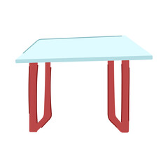 durable glass table cartoon. versatile chic, sophisticated sturdy, polished refined sign. isolated symbol vector illustration