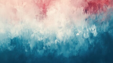 Obraz premium A blurry background, a digital painting, abstract illusionism, aqua teal, slate blue, ivory white, and intense scarlet, gradient and patterns wallpaper, grainy poster art