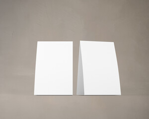 3D illustration. Table tent mockup isolated