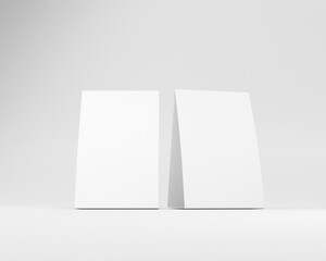 3D illustration. Table tent mockup isolated