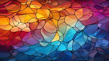 Abstract stained glass pattern