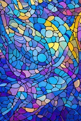 Abstract stained glass pattern