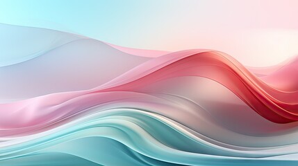 Fototapeta premium Abstract wave design in pink and blue