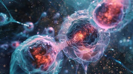 euglenoids undergoing the process of binary fission where a single cell divides into two identical daughter cells.