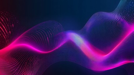 Fototapeta premium Abstract Background with glowing curves. Shiny mowing lines design element. Modern colorful gradient design for banner, ads and presentation. Futuristic technology concept. Generative Ai