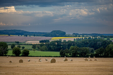 Obraz premium Paysage de campagne Française en Bourgogne-Franche-Comté