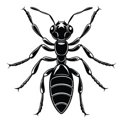 Ant Silhouette for Art Illustration, Logo, Pictogram, Website, or Graphic Design Element. Illustration