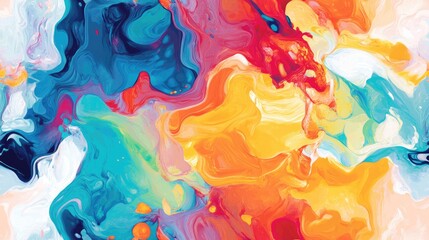 Abstract artwork featuring a vibrant array of colors that blend harmoniously to form an indistinct composition