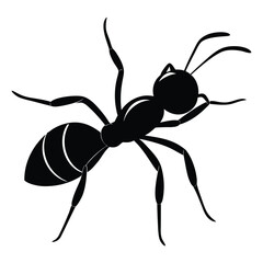 Ant Silhouette for Art Illustration, Logo, Pictogram, Website, or Graphic Design Element. Illustration