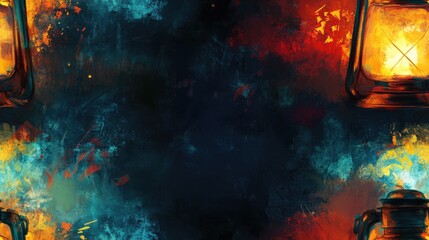 Abstract depiction of a lantern