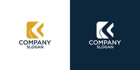 letter k simple abstract monogram logo vector design