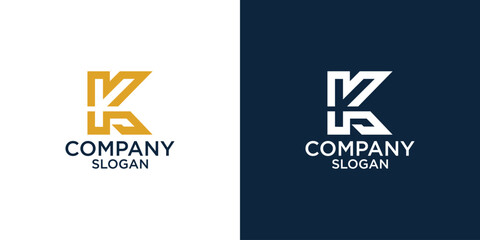 letter k simple abstract monogram logo vector design