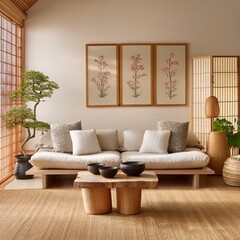 Japanese living room design 