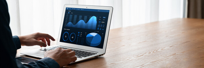 Business data dashboard provide modish business intelligence analytic for marketing strategy planning