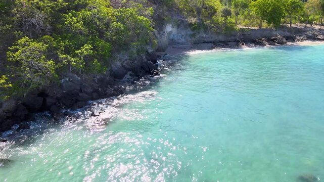 Rippling Water Near the Cliff Captured on Film