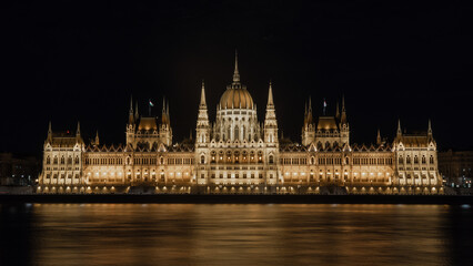 Budapest, Hungary, parilament, danube, Night, 