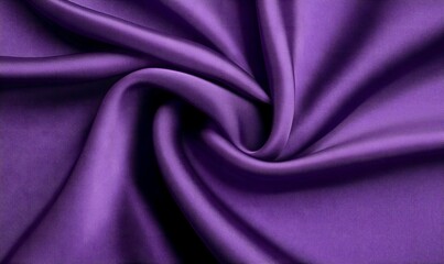 Fototapeta premium Purple cloth waves. Violet color fabric with soft waves. Abstract lavender fabric wavy folds. Modern luxury silk wave drapes background.