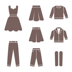 set of clothes illustration of clothes set