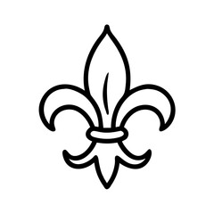 Fleur-de-lis symbol in a minimalist design representing elegance and heritage