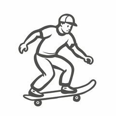 Fototapeta premium Skateboarder performing tricks on a skateboard in a dynamic pose
