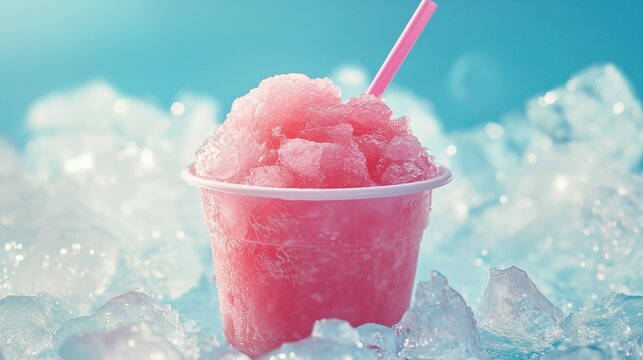 ice slushy in a plastic cup