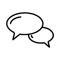 Fototapeta premium Speech bubbles icon representing conversation on a simple background
