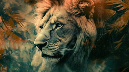 lion digital graphic
