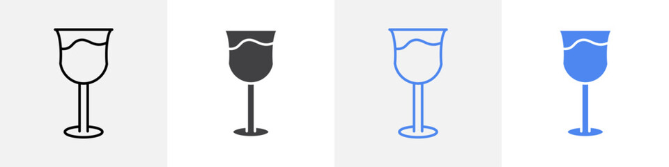 wine glass icon vector set use for web ui or app
