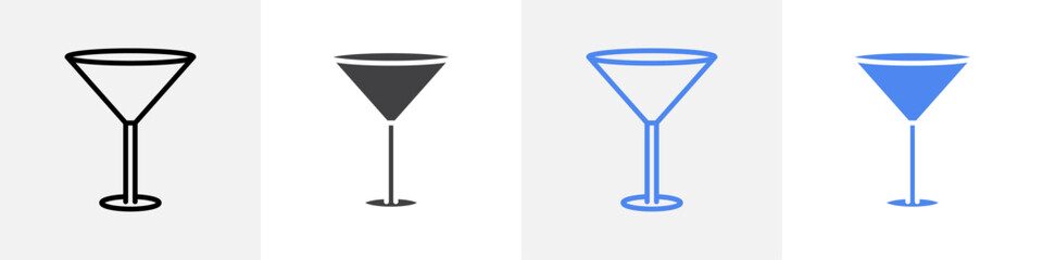 wine glass icon vector set use for web ui or app