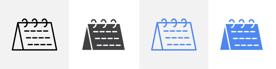 calendar icon vector set use for web ui or app