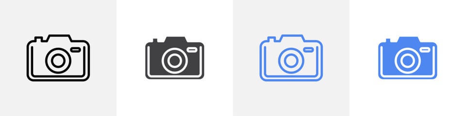 camera icon vector set use for web ui or app