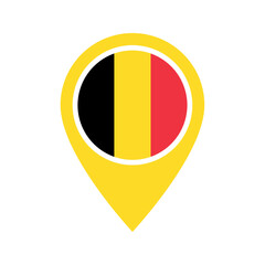 Fototapeta premium Belgium flag location icon