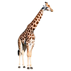 Naklejka premium giraffe on transparent background