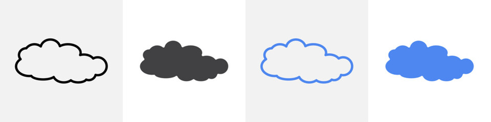 cloud icon vector set use for web ui or app