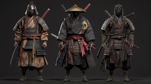 samuria in fight dress and swords 