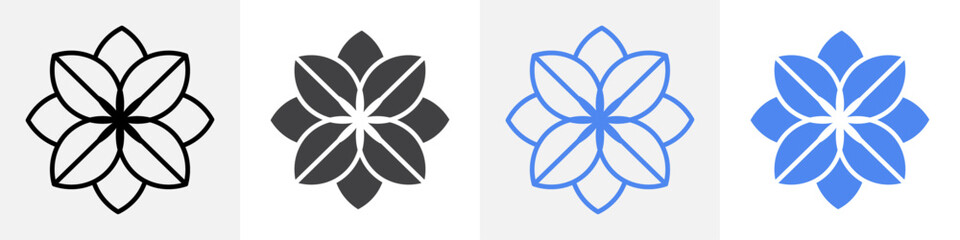 Fototapeta premium flower icon vector set use for web ui or app