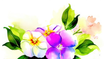 Obraz premium Beautiful light background for a wedding greeting card with delicate spring flowers