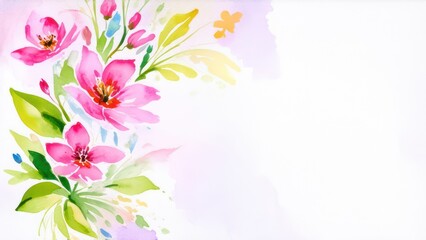 Beautiful light background for a wedding greeting card with delicate spring flowers