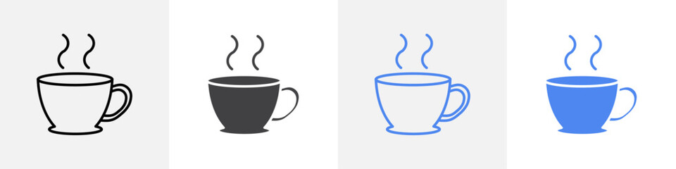 hot tea icon vector set use for web ui or app