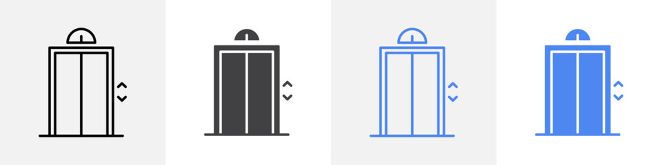 lift icon vector set use for web ui or app