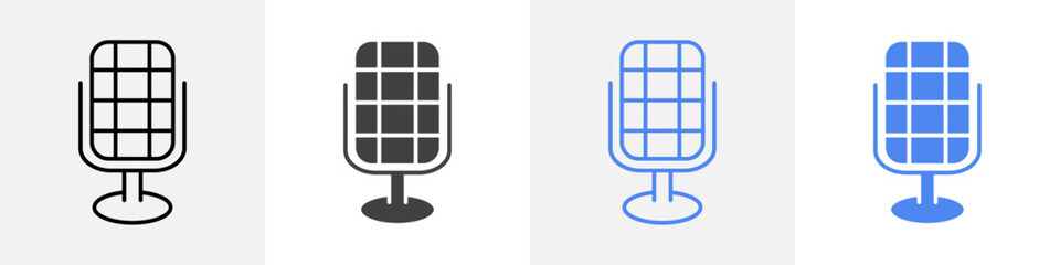 microphone icon vector set use for web ui or app