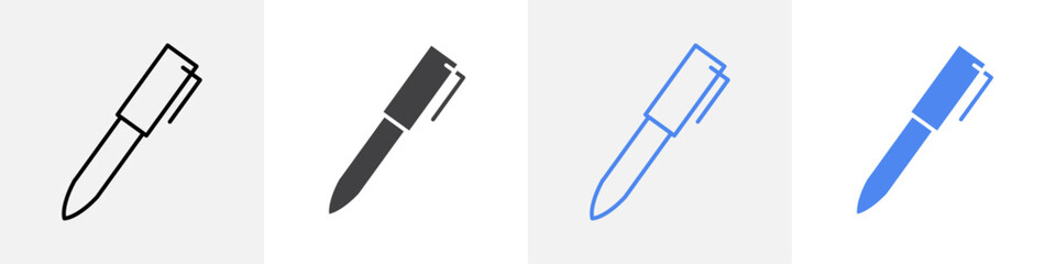 pen icon vector set use for web ui or app