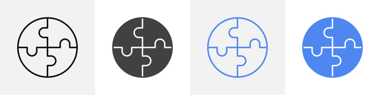 puzzel icon vector set use for web ui or app
