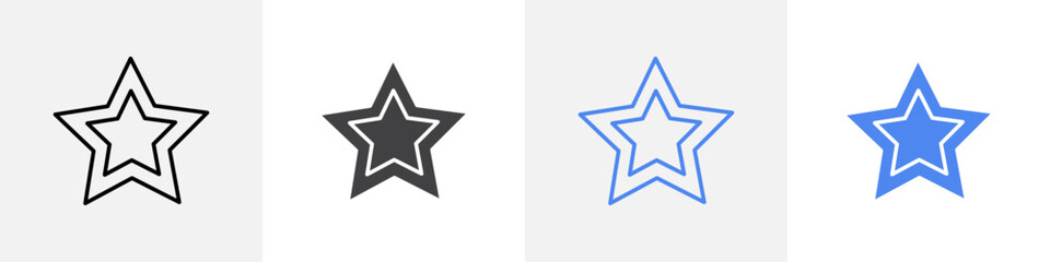 star icon vector set use for web ui or app