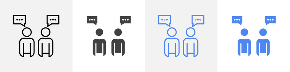 talk icon vector set use for web ui or app