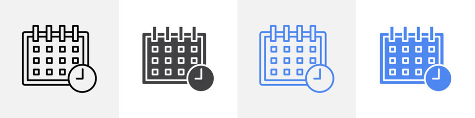 time icon vector set use for web ui or app