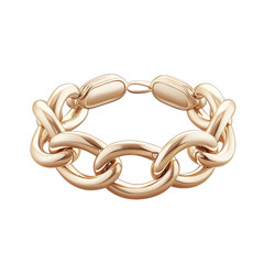 Obraz premium Elegant gold chain bracelet showcasing modern design, perfect for enhancing any stylish outfit and making a bold fashion statement. transparent background