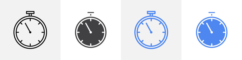 timer icon vector set use for web ui or app