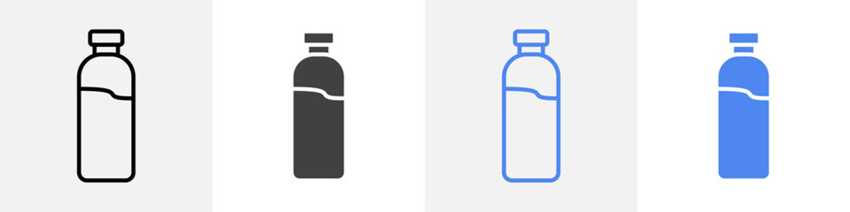 water bottle icon vector set use for web ui or app